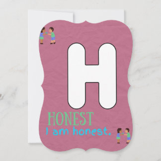 EU SOU O CARTÃO DE AFIRMAÇÃO ALPHABET H PARA CRIAN