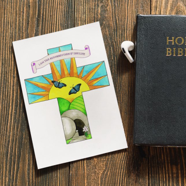 Eu sou o cartão postal inspiracional de ressurreiç (Criador carregado)