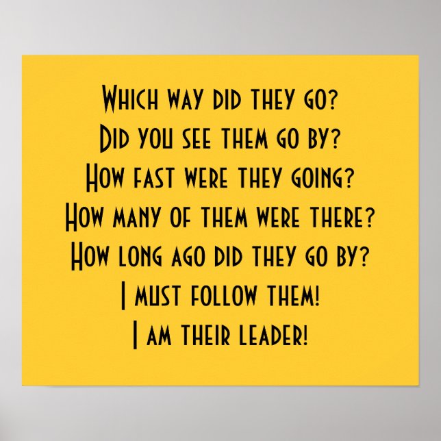 Eu sou o líder deles! Pôster (Frente)