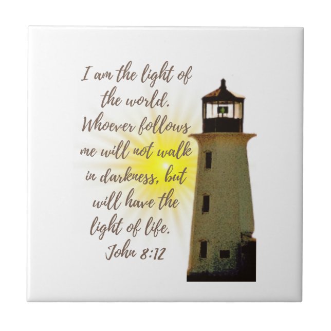 Eu sou o Light John 8:12 com Light House (Frente)