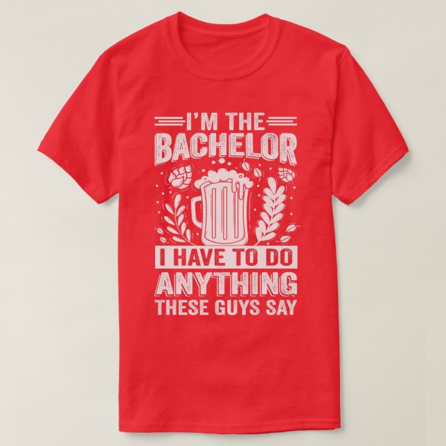 Eu Sou O Noivo Camisa Engraçada Despedida De Solte (Frente do Design)