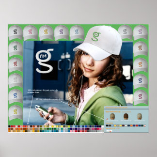 Eu sou o Poster de Bonés de de G, sou G Clothing