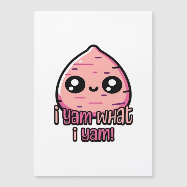 Eu Sou o Que Eu Sou! Piada de Inhame Fofa Clássica (Frente)