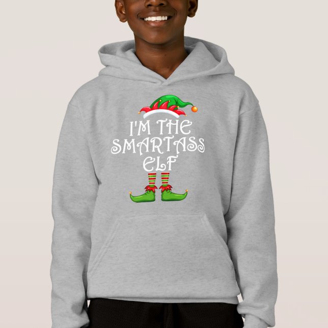 Eu sou o Smartass Elf Shirt Correspondente ao Grup (Frente)