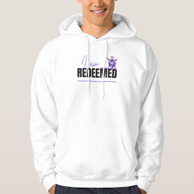 Eu sou perdoado por homens cristãos pullover Hoodi (Frente)
