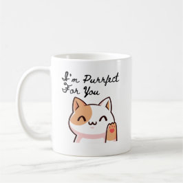 Eu sou perfeito para você, caneca de gato - presen