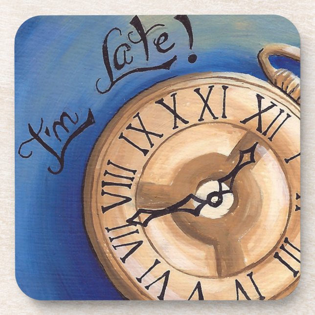 Eu sou porta copos atrasada Alice na porta copos (Frente)