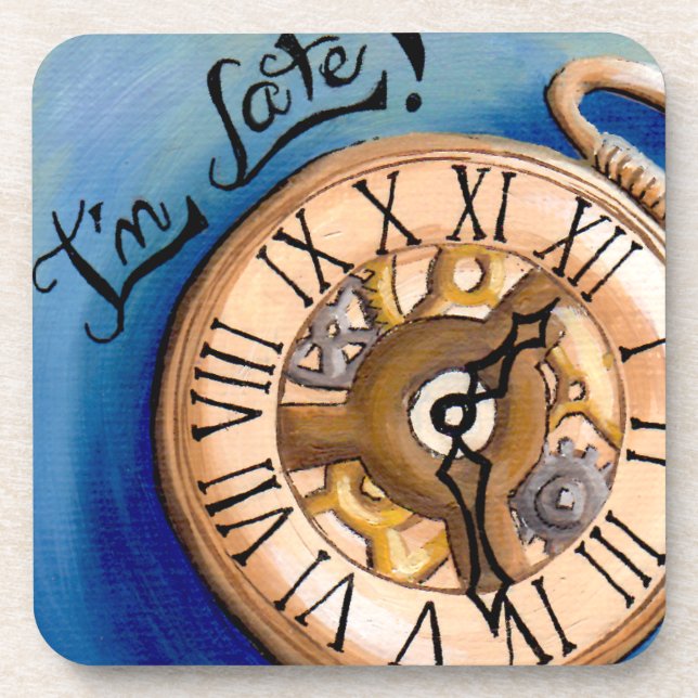 Eu sou porta copos atrasada Alice na porta copos (Frente)