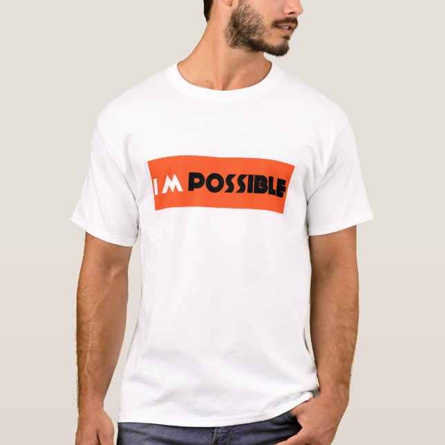 Eu sou possível uma camiseta impressa para homens  (Frente)