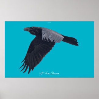 Eu sou RAVEN V Poster de Arte Negra Voadora
