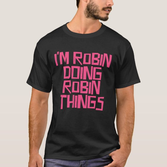 Eu sou Robin fazendo coisas Robin Pullover Hoodie (Frente)