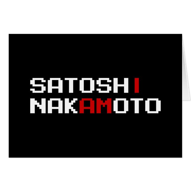 EU SOU SATOSHI NAKAMOTO CARTÃO (Frente Horizontal)