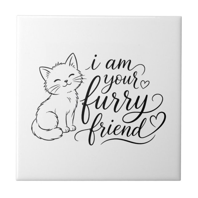 Eu Sou Seu Amigo Peludo Design de Pet Fofo (Frente)