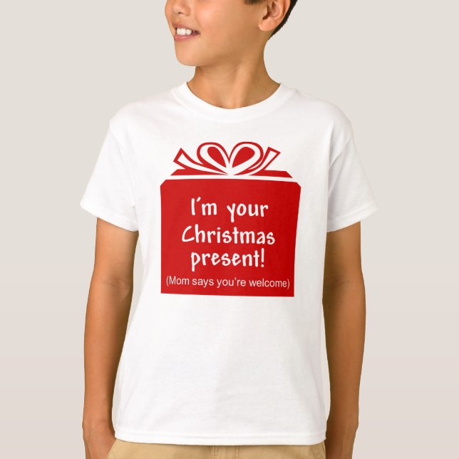 Eu sou sua camisa do bebê do presente de Natal (Frente)