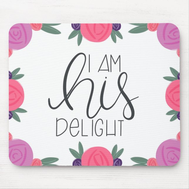 Eu Sou Sua Delícia Bright Florals Mousepad (Frente)