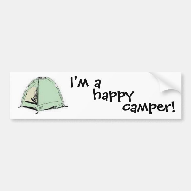 Eu sou um adesivo de camper para-choques feliz (Frente)
