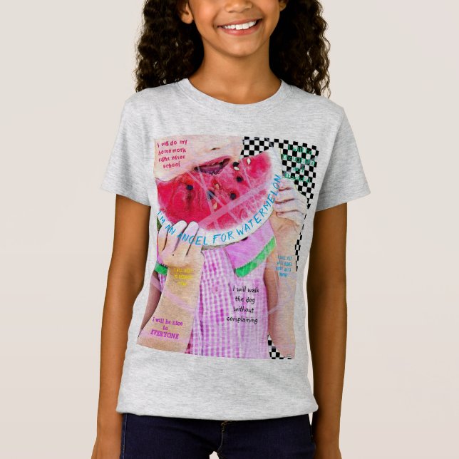 Eu sou um anjo para melancia - camisa HAMbWG (Frente)