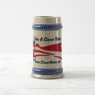 Eu sou um CleverVoter! Caneca de cerveja