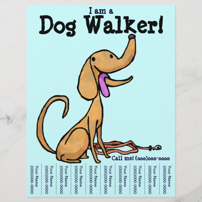 Eu sou um Dog Walker Flyer (Frente)