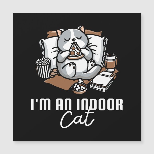Eu sou um gato indoor - gato introvertido (Frente)