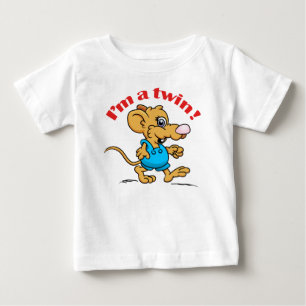 Eu sou um gêmeo e imitação! Camisas mousey