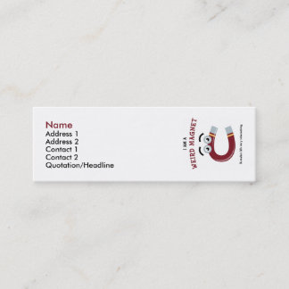 Eu sou um modelo estranho do cartão de visita do