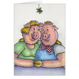 Eu sou um porco para você cartão de Natal