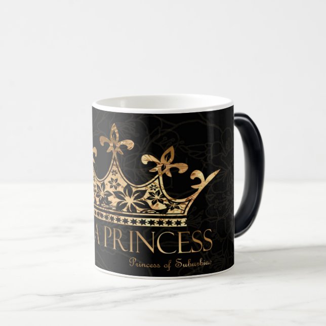 Eu sou um preto da princesa w/Crown caneca (Frente Esquerda)