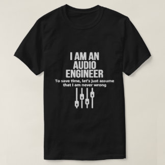 Eu sou uma camisa audio do engenheiro -