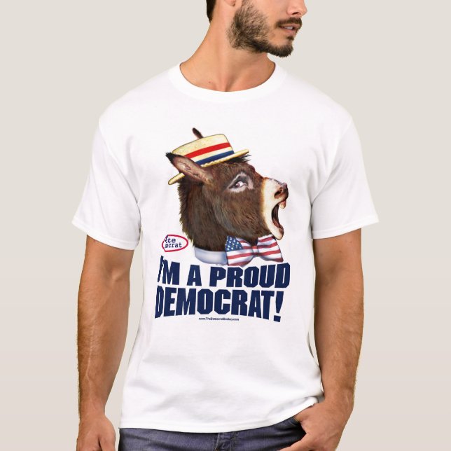 Eu sou uma camisa orgulhosa de Democrata (Frente)