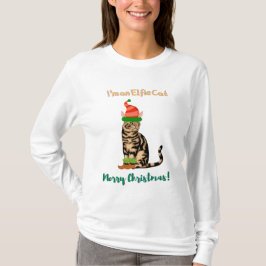 Eu sou uma camiseta Elfie Cat
