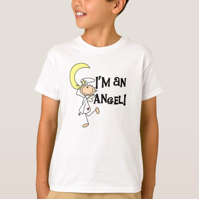 Eu sou uma Camisetas e Presentes de Anjo (Frente)