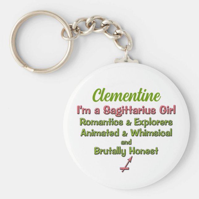 Eu sou uma Chaveiro personalizada Sagittarius (Frente)