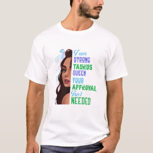 Eu Sou Uma Forte Rainha Touro Fofa Camiseta de Ani
