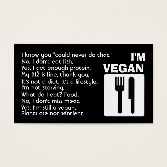Eu sou Vegan: Respostas (Frente)