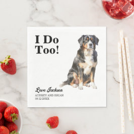 Eu Também Bernese Mountain Dog Guardanapos com Fot