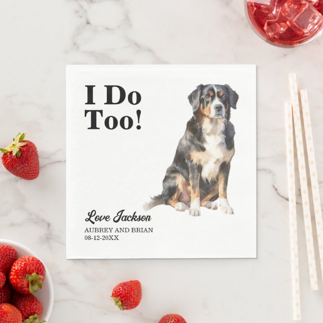 Eu Também Bernese Mountain Dog Guardanapos com Fot (Insitu)