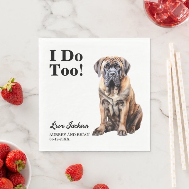 Eu também! Guardanapos de Cachorro Mastim Inglês c (Insitu)