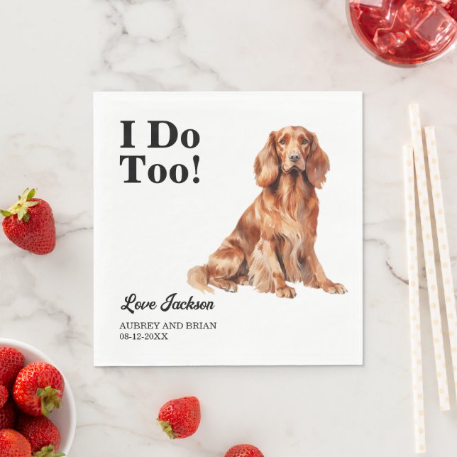 Eu também! Guardanapos de cachorro Setter Irlandês (Insitu)