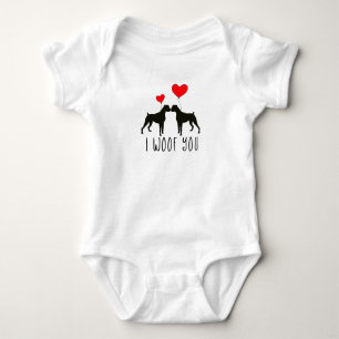 Eu te abraço - Camiseta de cão de boxer para beb