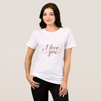 Eu te amo a camiseta das mulheres - presente român