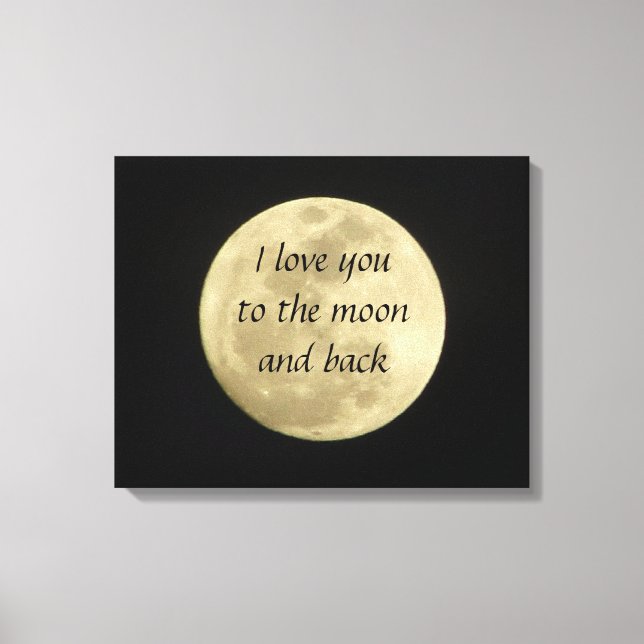 Eu te amo à lua e à canvas de arte (Frente)