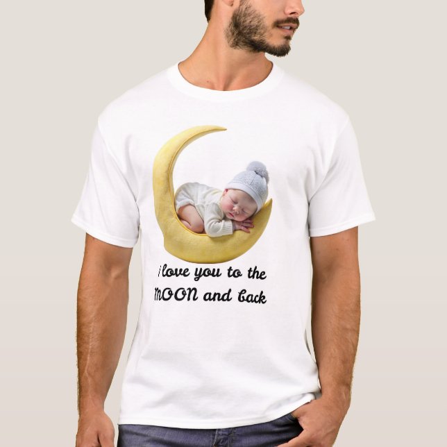 Eu Te Amo Até a Lua e de Volta Camiseta – Bebê Lua (Frente)