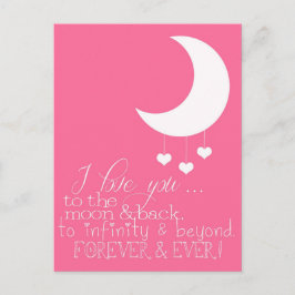 Eu Te Amo Até a Lua e de Volta Cartão Postal