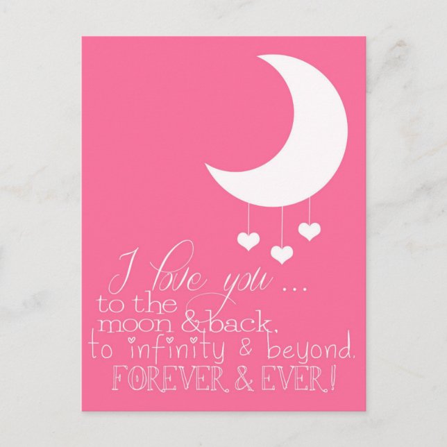 Eu Te Amo Até a Lua e de Volta Cartão Postal (Frente)