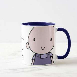 Eu te amo caneca do menino da mamã