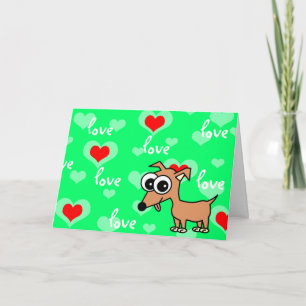 Eu te amo cartão com chihuahua dos desenhos