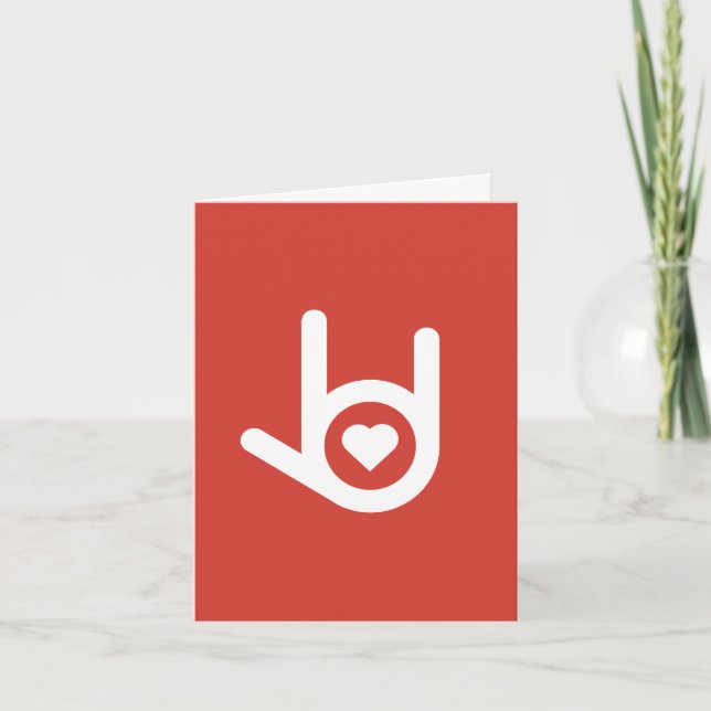 Eu Te Amo, Cartão De Saudação Vermelho (Frente)