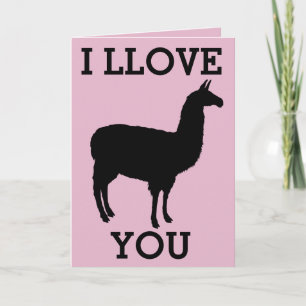 EU TE AMO CARTÕES DE LLAMA