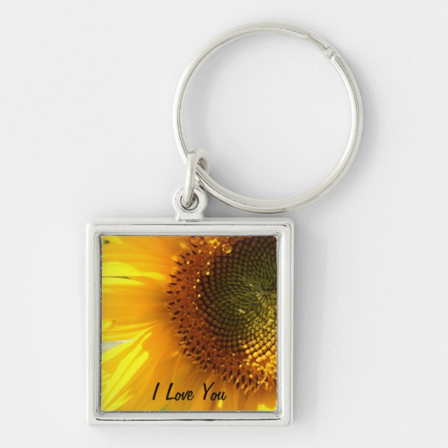 Eu te amo chaveiro do girassol (Frente)